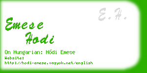 emese hodi business card