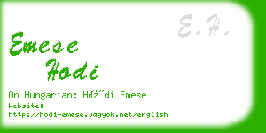 emese hodi business card